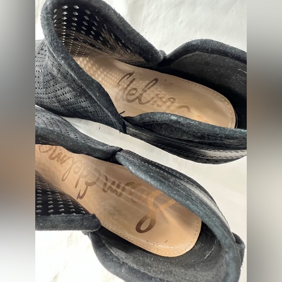 Sam Edelman Easton Black Genuine Leather Perforated Lagenlook boho boots 6.5 - Picture 8 of 11